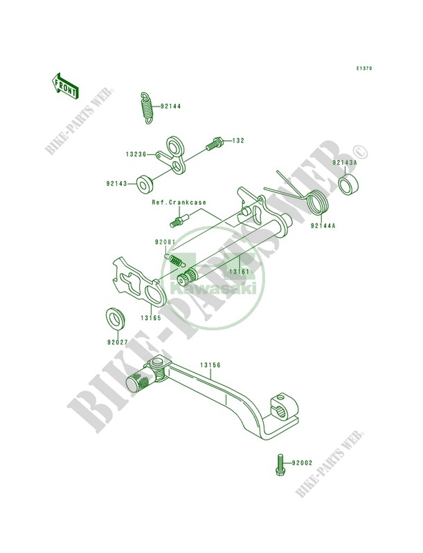 Gear Change Mechanism per Kawasaki KDX200 1994