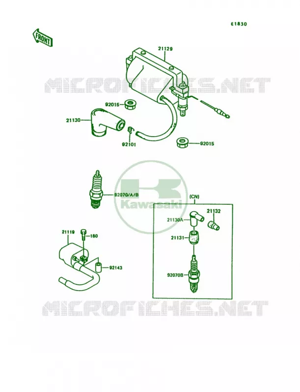 Ignition System Kawasaki MOTOS 100 1992 KE100  KE100-B11
