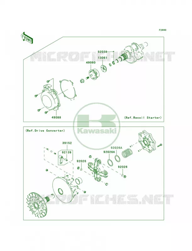 Optional PartsF8F Kawasaki QUAD 750 2010 Brute Force 750 4x4i  KVF750FAF