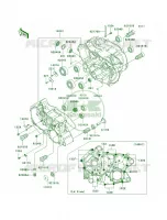 Crankcase per Kawasaki Prairie 360 4X4 Hardwoods Green HD 2009