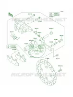 Front Brake per Kawasaki Brute Force 750 4x4i Hardwoods Green HD 2009
