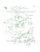 Rear Fenders per Kawasaki Brute Force 750 4x4i NRA Outdoors 2009