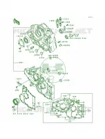 Crankcase per Kawasaki Bayou 300 4X4 1990