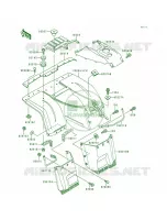 Front Fenders per Kawasaki Bayou 300 4X4 1990