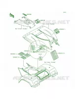 Labels per Kawasaki Bayou 300 4X4 1990