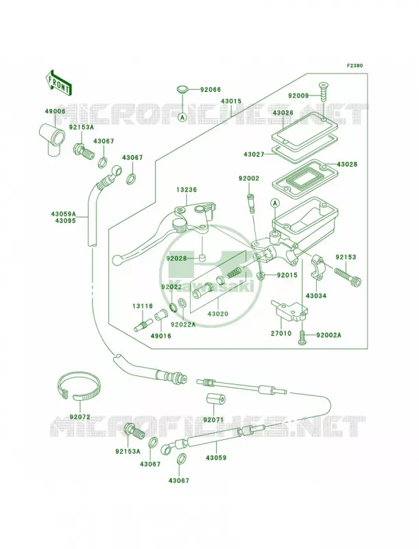 Clutch Master Cylinder Kawasaki MOTOS 1000 2006 Concours  ZG1000A6F