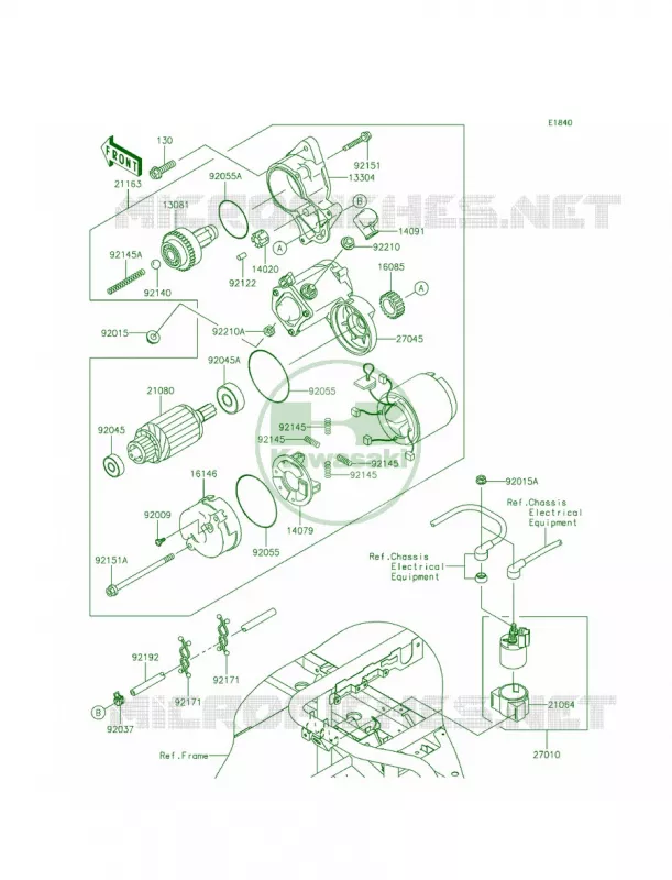 Starter Motor Kawasaki MULE 620 2015 MULE 4000  KAF620PFF