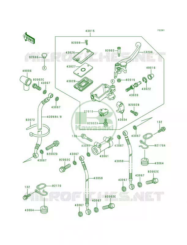 Front Master Cylinder Kawasaki MOTOS 1000 1998 Concours  ZG1000-A13