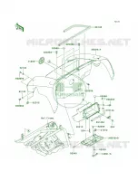 Front Box per Kawasaki MULE 610 4X4 HARDWOODS GREEN HD 2008