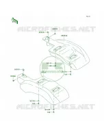Rear Fenders per Kawasaki MULE 610 4X4 HARDWOODS GREEN HD 2008