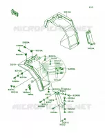 Front Fender per Kawasaki MULE 2010 2007
