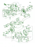 Rear Hub per Kawasaki MULE 2010 2007