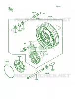 Rear WheelChainZG1000 A7A8 per Kawasaki Concours 1994