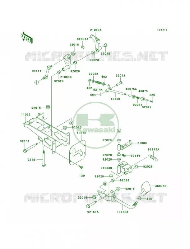Frame FittingsLever Kawasaki MULE 620 2007 MULE 3000  KAF620-G2