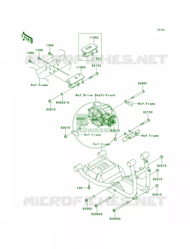 Engine Mount Kawasaki MULE 620 2010 MULE 4010 TRANS4X4 REALTREE APG HD  KAF620SAF