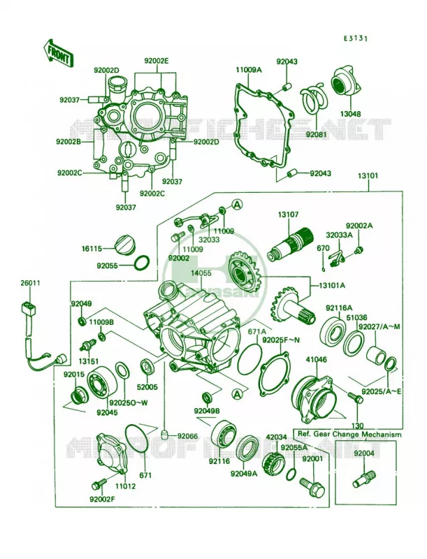 Front Bevel Gear Kawasaki MOTOS 1000 1990 Concours  ZG1000-A5