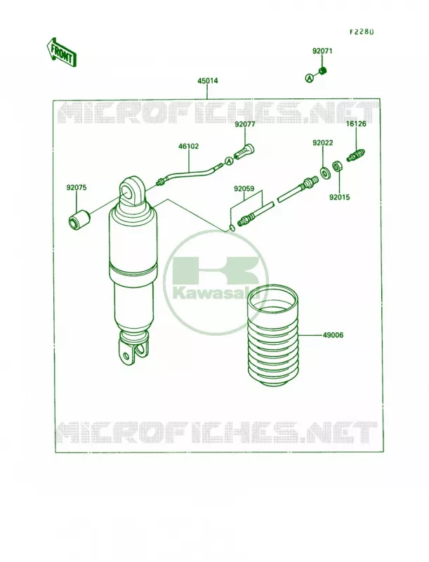 Shock Absorber Kawasaki MOTOS 1000 1990 Concours  ZG1000-A5