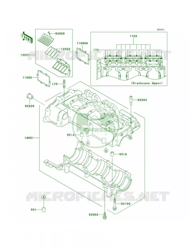 Crankcase Kawasaki JET SKI 900 2006 900 STX  JT900E6F