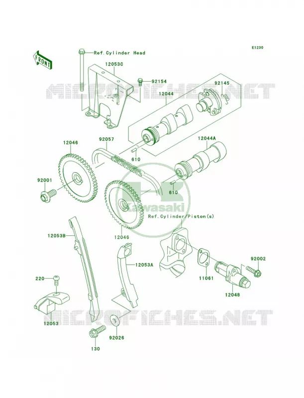 CamshaftsTensioner Kawasaki MOTOS 650 2014 KLR650 New Edition  KL650EES