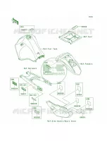 LabelsEBFECF per Kawasaki KLR650 2012