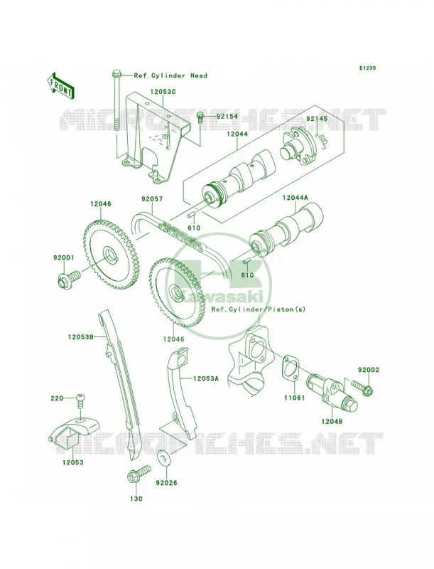 CamshaftsTensioner Kawasaki MOTOS 650 2012 KLR650  KL650ECF