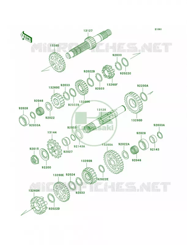 Transmission Kawasaki MOTOS 650 2007 KLR650  KL650A7F
