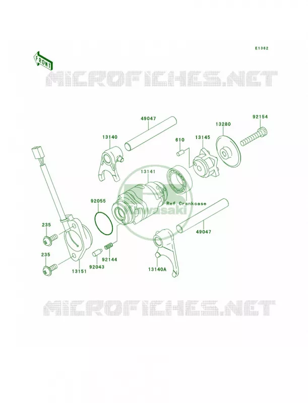 Gear Change DrumShift Forks Kawasaki MOTOS 110 2011 KLX110L  KLX110DBF