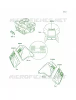 DecalsRedA19 per Kawasaki KLR650 2004