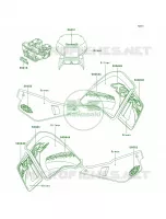 DecalsGreenA15 per Kawasaki KLR650 2003