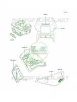 DecalsGreenA16 per Kawasaki KLR650 2003