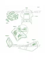 DecalsGreenA17 per Kawasaki KLR650 2003