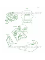 DecalsRedA18 per Kawasaki KLR650 2003