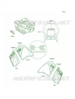 DecalsRedA19 per Kawasaki KLR650 2003