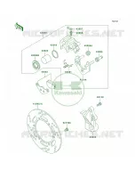 Rear BrakeA18A19 per Kawasaki KLR650 2003