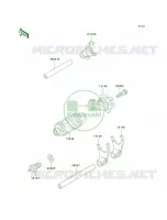 Gear Change DrumShift Forks per Kawasaki KLR250 2002