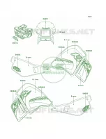 DecalsGreenA15 per Kawasaki KLR650 2002