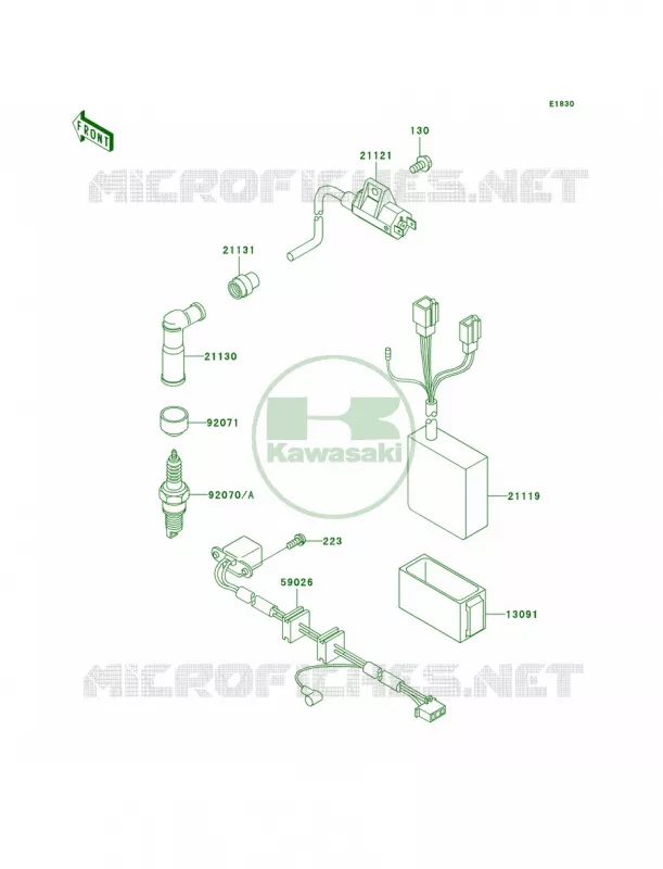 Ignition System Kawasaki MOTOS 650 2002 KLR650  KL650-A16