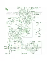 Crankcase per Kawasaki KLR650 2001