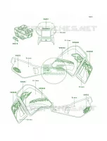 DecalsGreenA15 per Kawasaki KLR650 2001