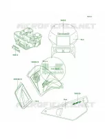 DecalsRedA18 per Kawasaki KLR650 2001