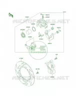 Rear BrakeA15 A17 per Kawasaki KLR650 2001