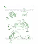 DecalsGreenKL650 A14 per Kawasaki KLR650 2000
