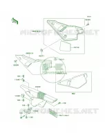 Side CoversChain Cover per Kawasaki KLR650 2000