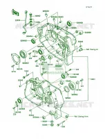 Crankcase per Kawasaki KLR250 1990