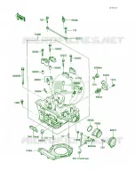 Cylinder Head per Kawasaki KLR250 1990