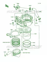 CylinderPiston per Kawasaki KLR250 1990