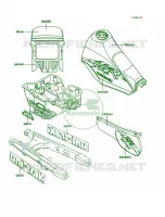 DecalWhiteKL250 D8D9 per Kawasaki KLR250 1990