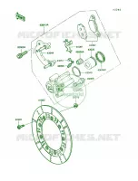 Front Caliper per Kawasaki KLR250 1990