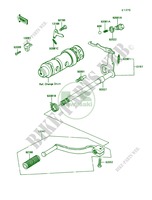 Gear Change Mechanism per Kawasaki KE100 1988