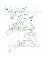 Rear Hub per Kawasaki KX65  2011